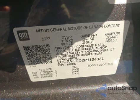 2023 Chevrolet Silverado 1500 2Wd Short Bed Lt из США, поврежденный, VIN 2GCPACED2P1104321